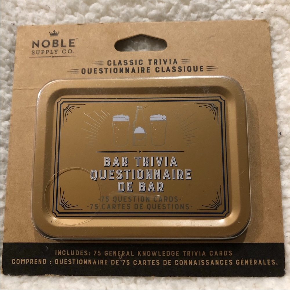 Bar Trivia ~ 75 Trivia Cards ~ Brand New!